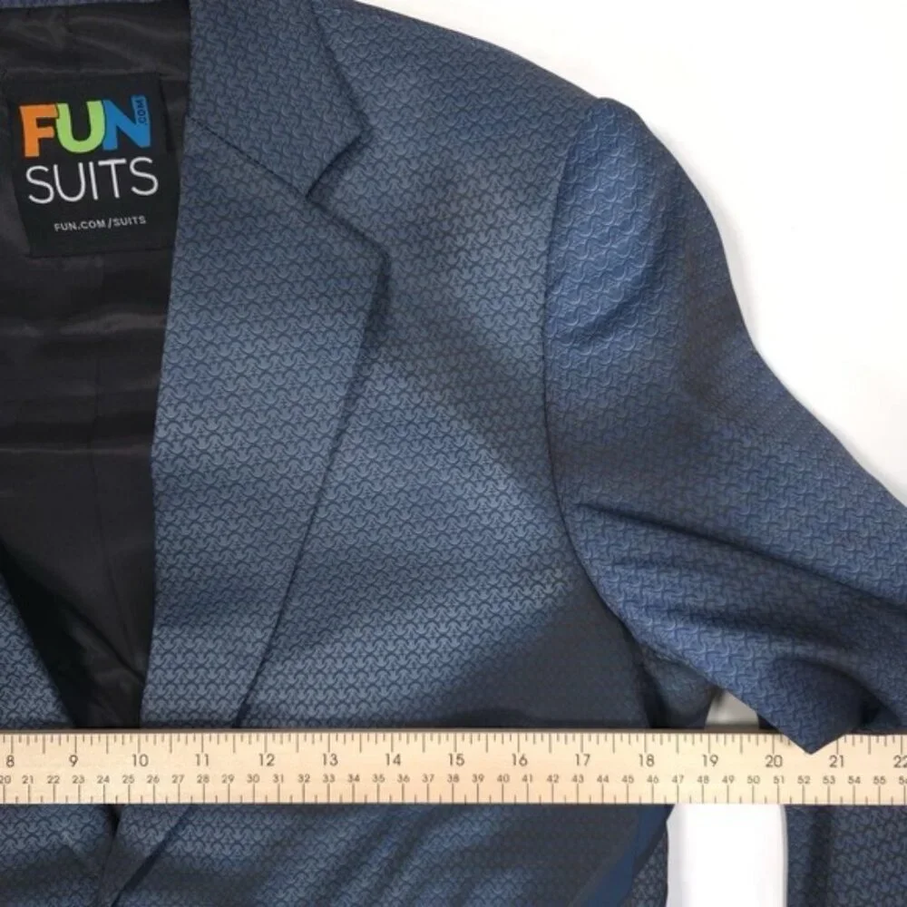 SUPERMAN Suit Jacket Blazer Alter Ego Fun Suits Size 38 Blue Men's‎